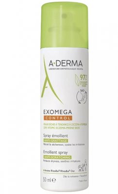 Купить a-derma exomega control (а-дерма) спрей-эмолент для лица и тела смягчающий, 50мл в Павлове