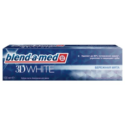 Купить blend-a-med (бленд-а-мед) зубная паста 3д вайт бережная мята, 100г в Павлове