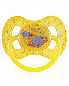 Купить canpol (канпол) пустышка круглая латексная 0-6 месяцев space желтая 1 шт в Павлове