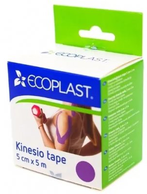 Купить ecoplast лента фиксирующая кензио тейп 5см х 5м фиолетовый в Павлове