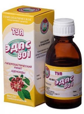 Купить эдас-801 туя масло для местного применения гомеопатическое, 25мл в Павлове