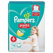 Купить pampers pants (памперс) подгузники-трусы 6 экстра лэдж 15+ кг, 38шт в Павлове