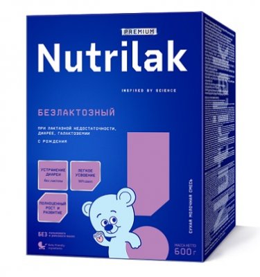 Купить нутрилак (nutrilak) премиум безлактозный молочная смесь с рождения, 600г в Павлове