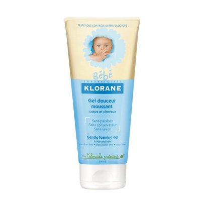 Купить klorane bebe (клоран бебе) гель для волос и тела нежный пенящийся для детей, 200мл в Павлове