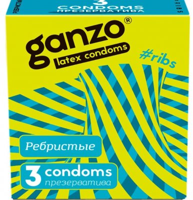 Купить ganzo (ганзо) презервативы рибс 3шт в Павлове