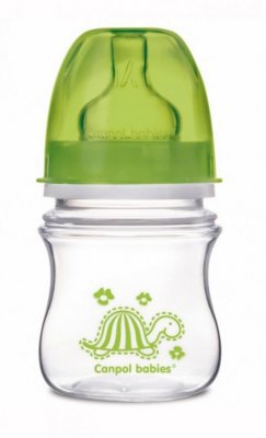 Купить canpol (канпол) бутылочка пластиковая easystart colourful антиколиковая с широким горлом с 3 месяцев, 120 мл в Павлове