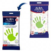 Купить aura (аура) дерма протект салфетки влажные антибактериальные ромашка, 20 шт в Павлове