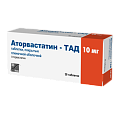 Купить аторвастатин-тад, таблетки покрытые пленочной оболочкой 10мг, 30 шт в Павлове