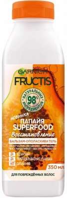 Купить garnier fructis (гарньер фруктис) бальзам-ополаскиватель восстановление суперфуд папайя, 350мл в Павлове