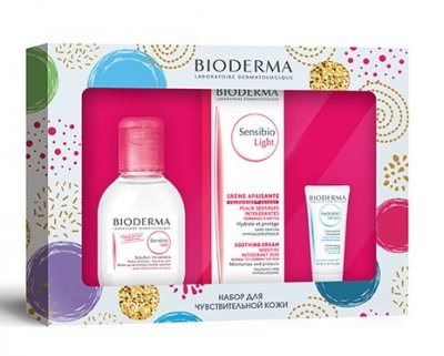 Купить bioderma sensibio (биодерма) набор: лайт крем 40мл+ мицеллярная вода 100мл+гидрабио сыворотка 15мл в Павлове