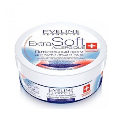 Купить eveline (эвелин) крем питательный для чувствствительной, склонной к аллергии кожи extra soft allergique 200мл в Павлове