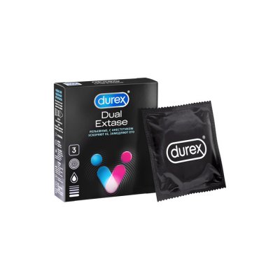Купить durex (дюрекс) презервативы dual extase 3шт в Павлове