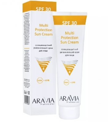 Купить aravia professional (аравиа) крем для лица солнцезащитный увлажняющий multi protection, 100 мл spf30 в Павлове