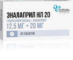 Купить эналаприл нл, таблетки 12,5мг+20мг, 20 шт в Павлове