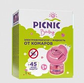 Купить пикник (picnic) baby электрофумигатор+жидкость от комаров 45 ночей, 30мл в Павлове