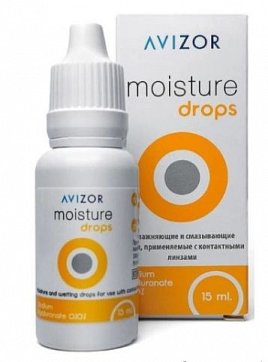 Раствор для контактных линз Авизор Moisture Drops, 15мл