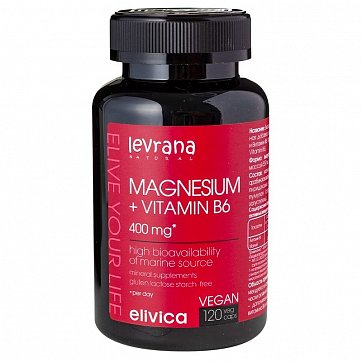 Elivica (Эливика) Магний и Витамин В6, капсулы 557мг 120 шт. БАД