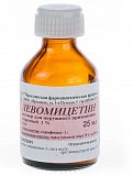 Левомицетин, раствор для наружного применения спиртовой 1%, флакон 25мл