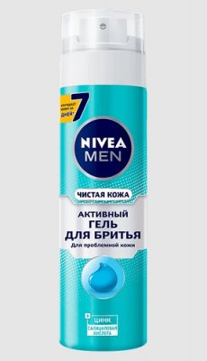 Купить nivea (нивея) для мужчин гель для бритья чистая кожа, 200мл в Павлове