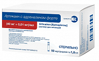 Купить артикаин с адреналином форте, раствор для инъекций 40мг/мл+0,01мг/мл картридж 1,8мл 50шт в Павлове