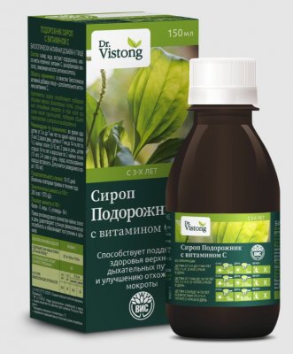 Купить dr vistong (дорктор вистонг) сироп подорожник с витамином с (с сахаром) фл 150мл бад в Павлове