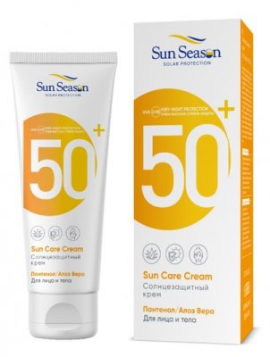Купить sun season (сан сизон) крем солнцезащитный для тела 65мл spf50+ в Павлове