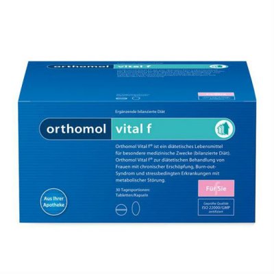 Купить orthomol vital f (ортомол витал ф), двойное саше (таблетка+капсула), 30 шт бад в Павлове