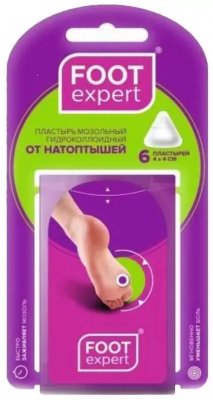 Купить foot expert (фут эксперт) пластырь гидроколлоидный 4х4см, 6 шт в Павлове