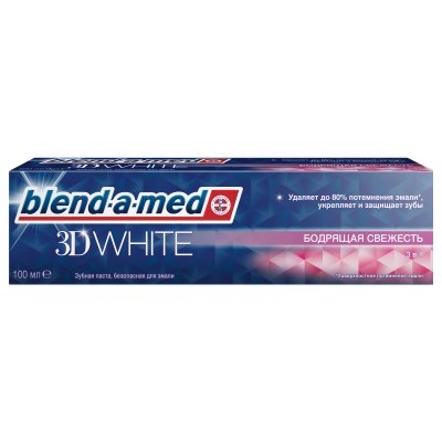 Купить blend-a-med (бленд-а-мед) зубная паста 3д вайт бодрящая свежесть, 100мл в Павлове