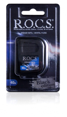 Купить рокс (r.o.c.s) зубная нить расширяющая рокс black edition 40м в Павлове
