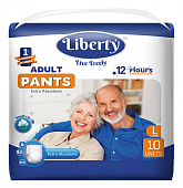 Купить liberty premium pants (либерти премиум пантс) подгузники-трусики для взрослых одноразовые l 10шт в Павлове