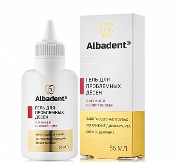 Альбадент, гель для проблемных десен с мумие и неовитином, 55 мл