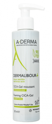 Купить a-derma dermalibour+ cica (а-дерма) гель для лица и тела очищающий пенящийся, 200мл в Павлове