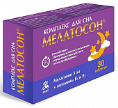 Купить мелатосан комплекс для сна, таблетки покрытые оболочкой 30шт бад в Павлове