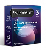 Купить feelmore (филлморе) презервативы с точками и ребрами 3 в1, 3шт  в Павлове
