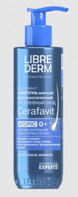 Купить librederm cerafavit (либридерм церафавит) шампунь мягкий физиологический с церамидами и пребиотиком 250 мл в Павлове