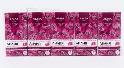 Купить amra (амра) платочки бумажные с ароматом лилии, в упаковке 10 шт в Павлове